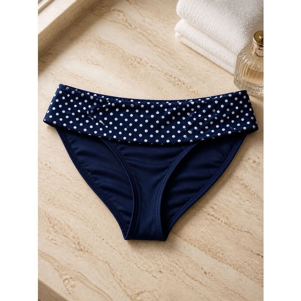 Blue with White Polka Dot Bikini Bottoms
